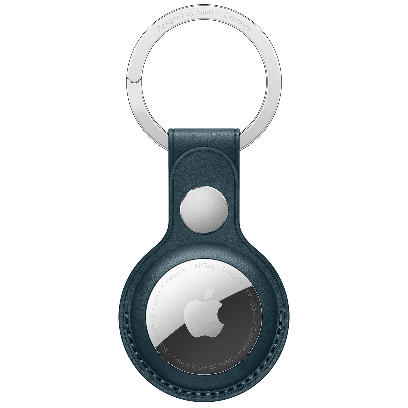Чехол-брелок для AirTag Apple Leather Baltic Blue (MHJ23) фото