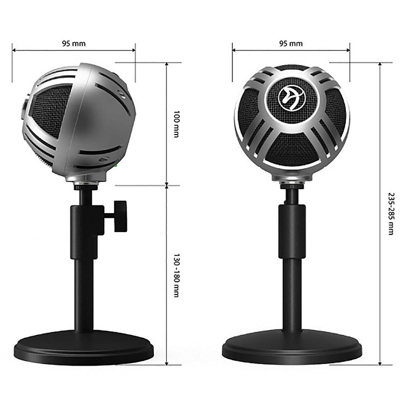 Игровой микрофон для компьютера Arozzi SFERA-PRO серебристый