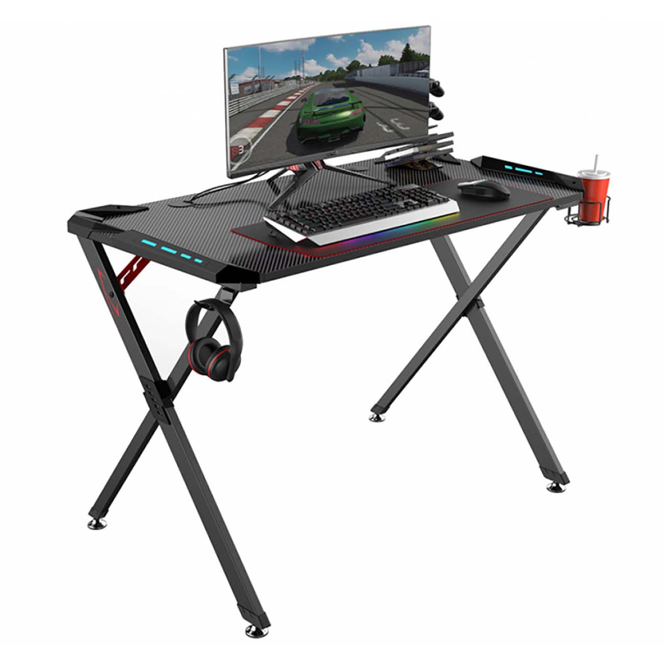 Стол компьютерный игровой Eureka Ergonomic ERK-EDK-X1S фото