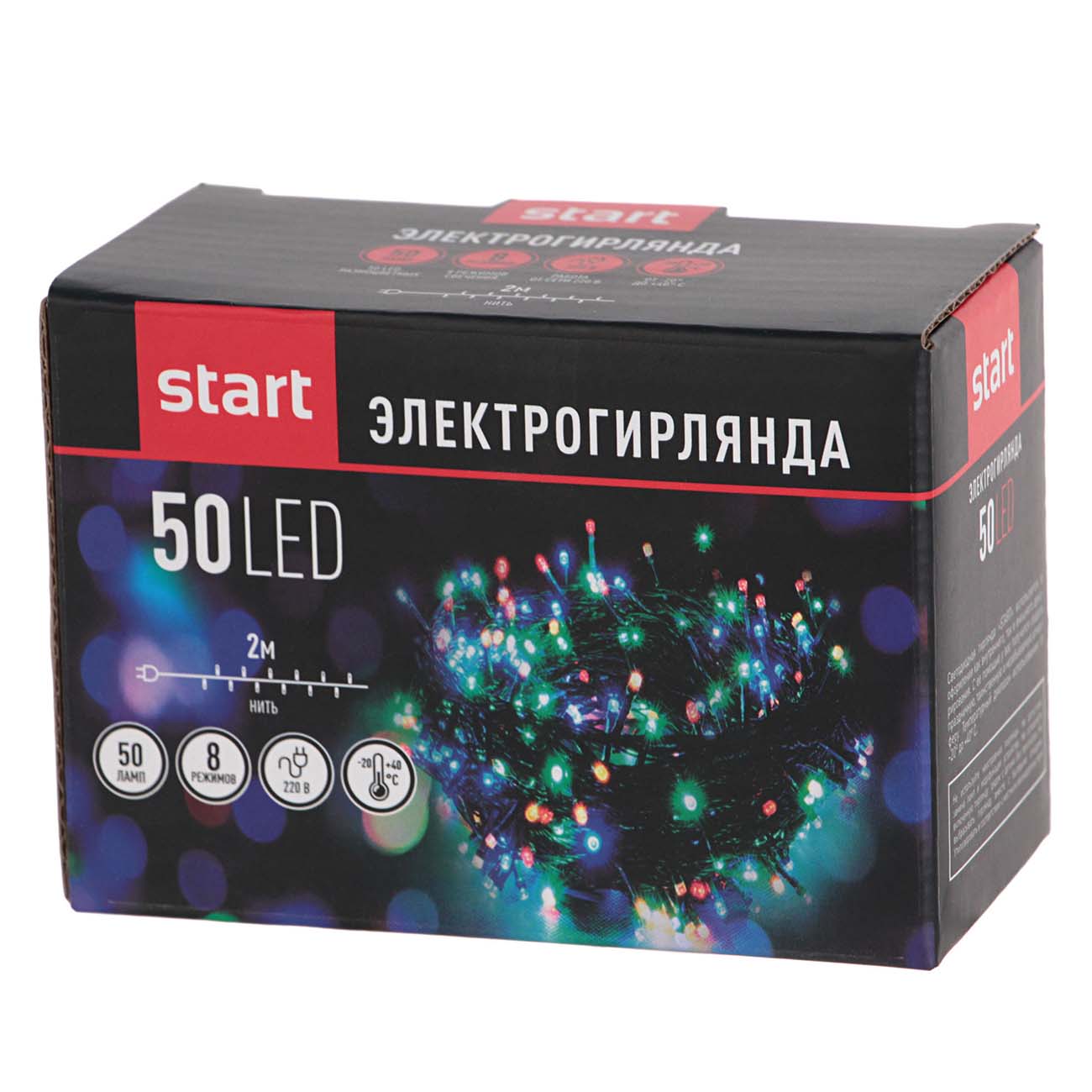 Электрогирлянда Старт 50LED 2м Нить фото