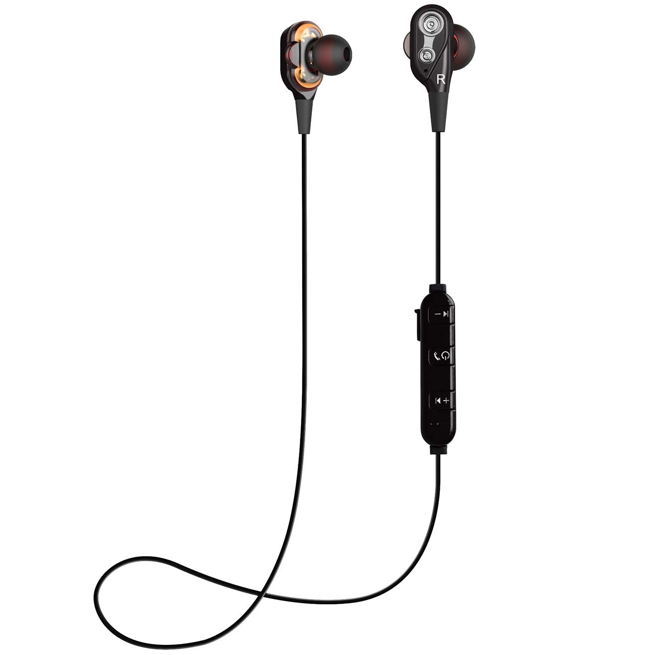 Наушники внутриканальные Bluetooth Telefunken TF-HS1012B черно-серебристые