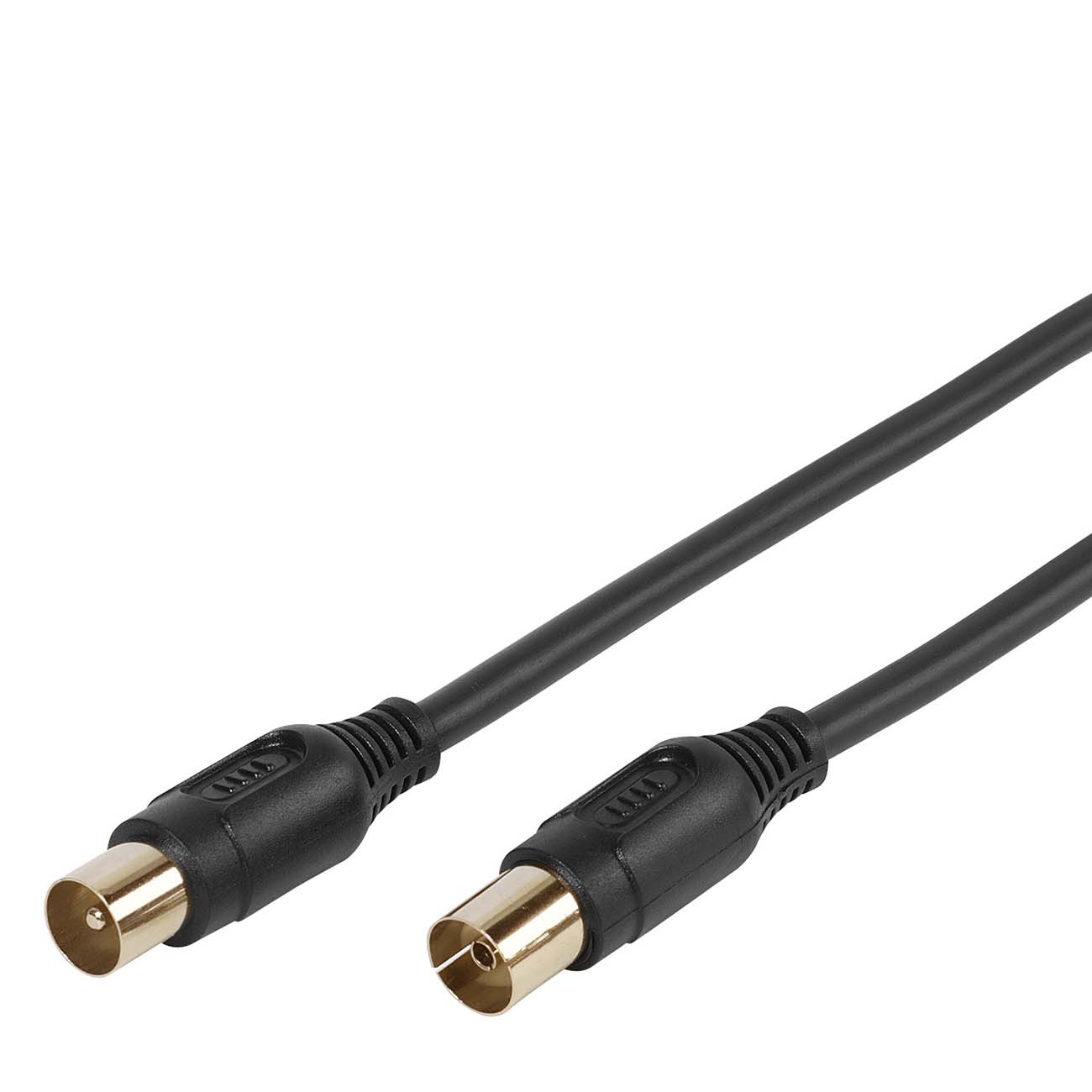 Кабель телевизионный Vivanco 1.5м Gold 48/20 15GB.штырь-гнездо, черный (48133)