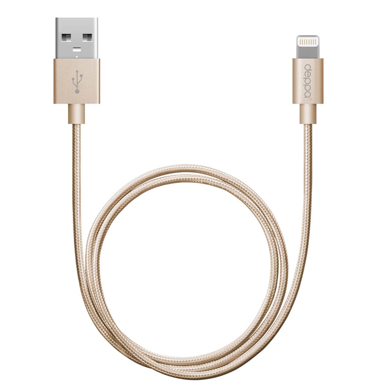 Кабель Deppa для iPod, iPhone, iPad 1,2м MFI USB-Lightning Gold (72188) фото