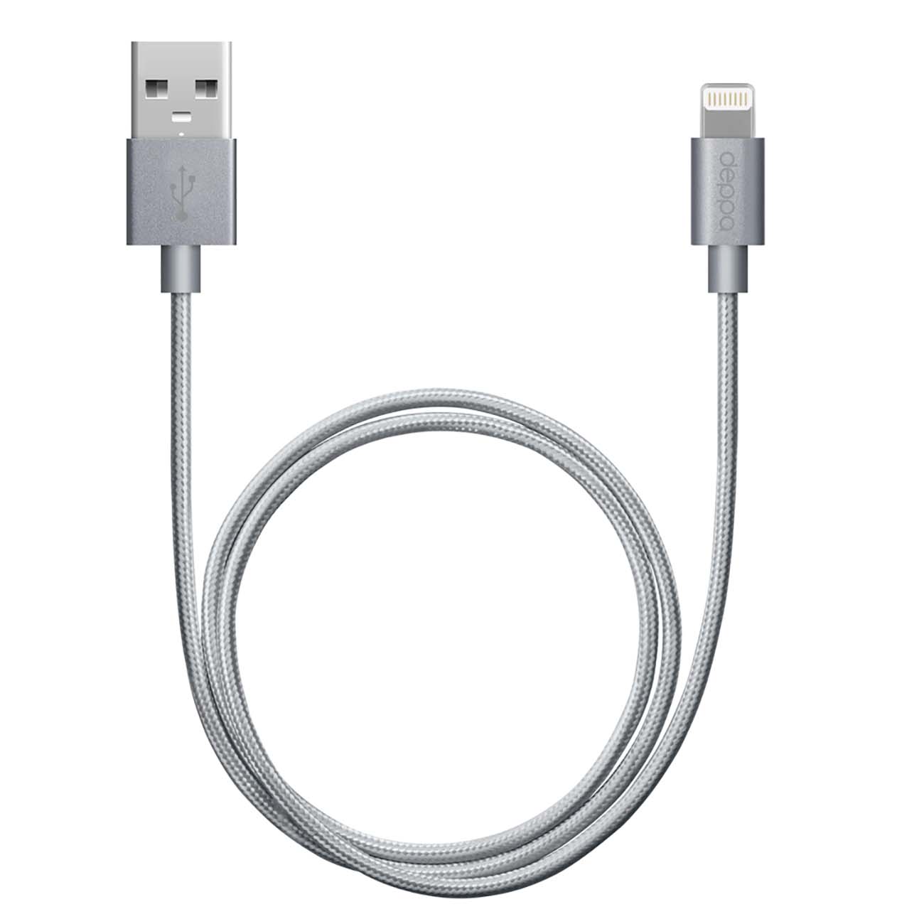 Кабель Deppa для iPod, iPhone, iPad 1,2м MFI USB-Lightning Graphite (72189) фото