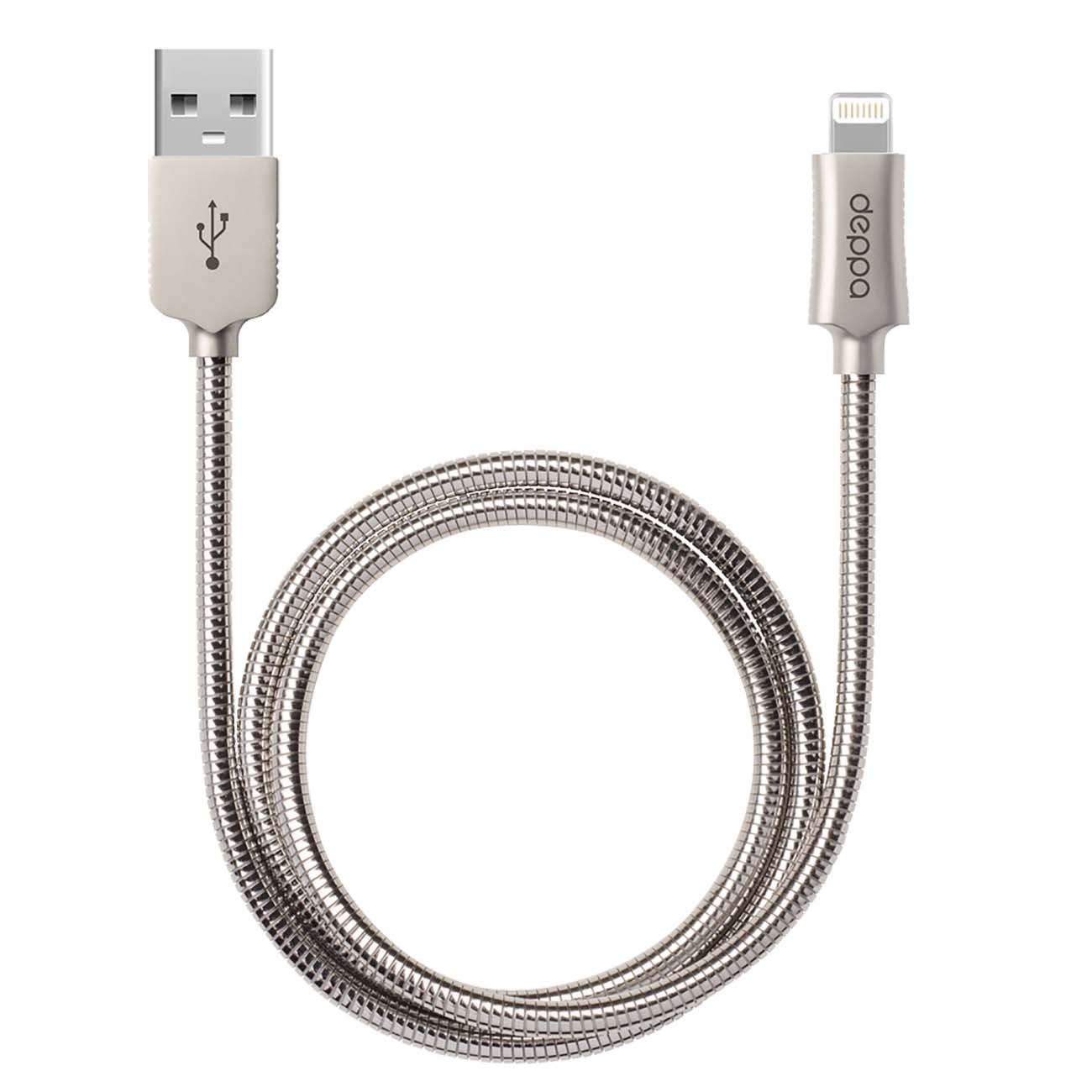 Кабель Deppa для iPod, iPhone, iPad 1,2м MFI USB-Lightning Steel (72272) фото