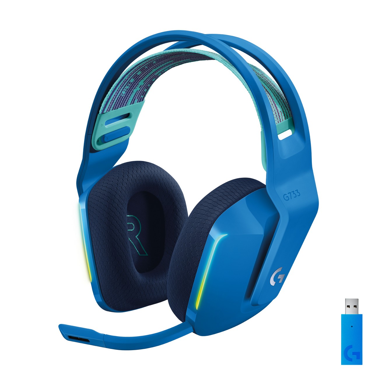 Игровые наушники Logitech G733 Lightspeed Blue (981-000943) фото