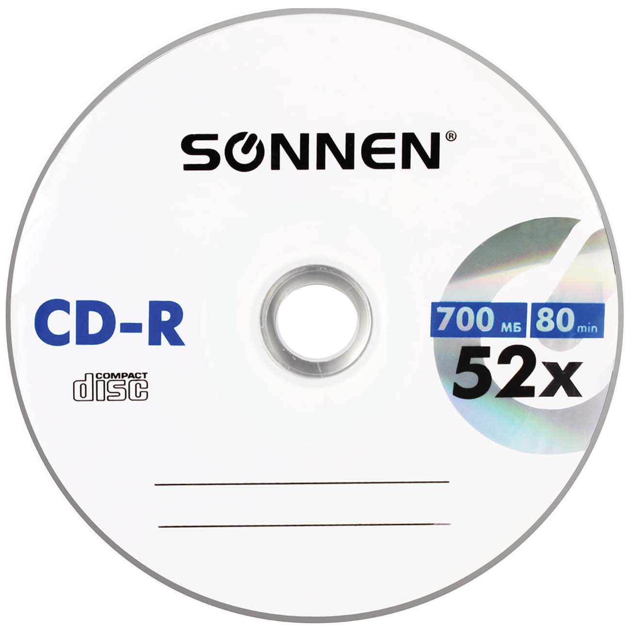 CD-R диск Sonnen 700Mb 52x Cake Box 50шт. фото