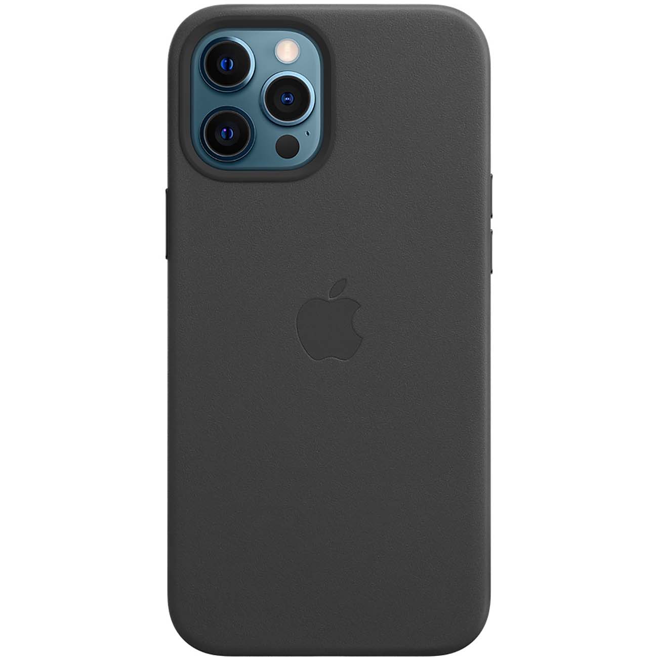 Чехол Apple iPhone 12 Pro Max Leather MagSafe черный фото