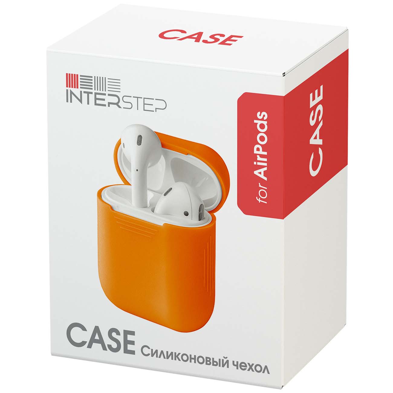 Чехол для AirPods InterStep Силиконовый Orange