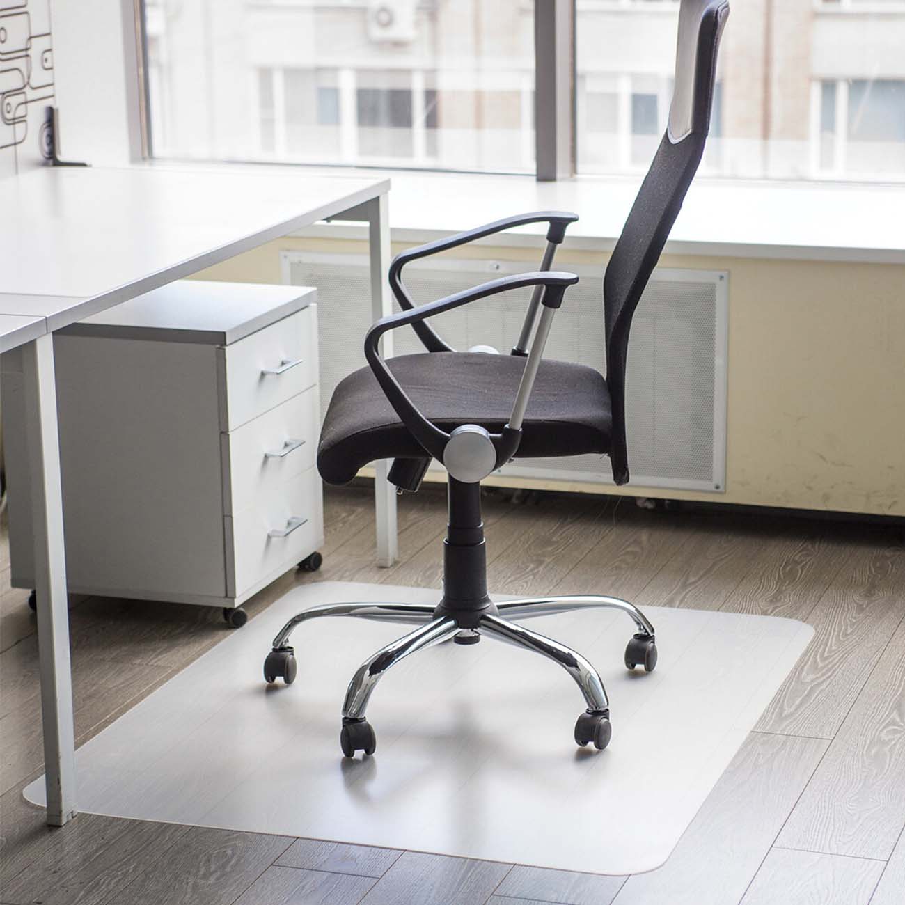 Коврик Brabix защитный напольный 90x120см матовый