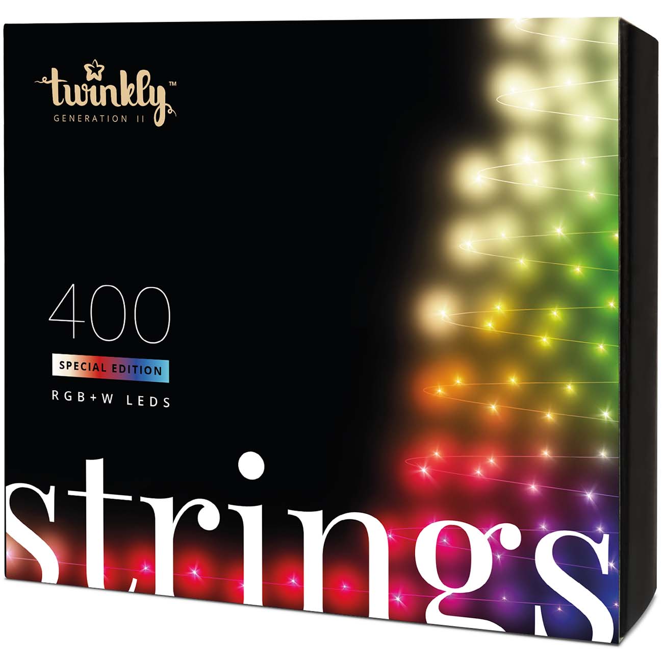 Смарт гирлянда Twinkly Strings 400 RGB+W LEDs