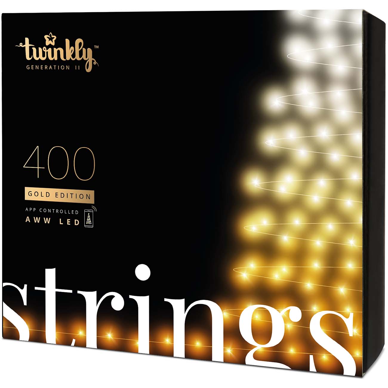 Смарт гирлянда Twinkly Strings 400 WW LEDs фото