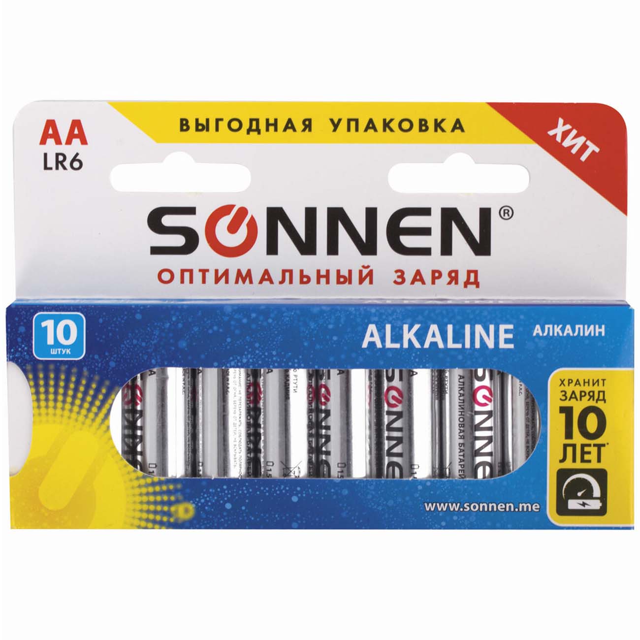 Батарея Sonnen АА (LR6, 15А) 10 ш (451086) фото