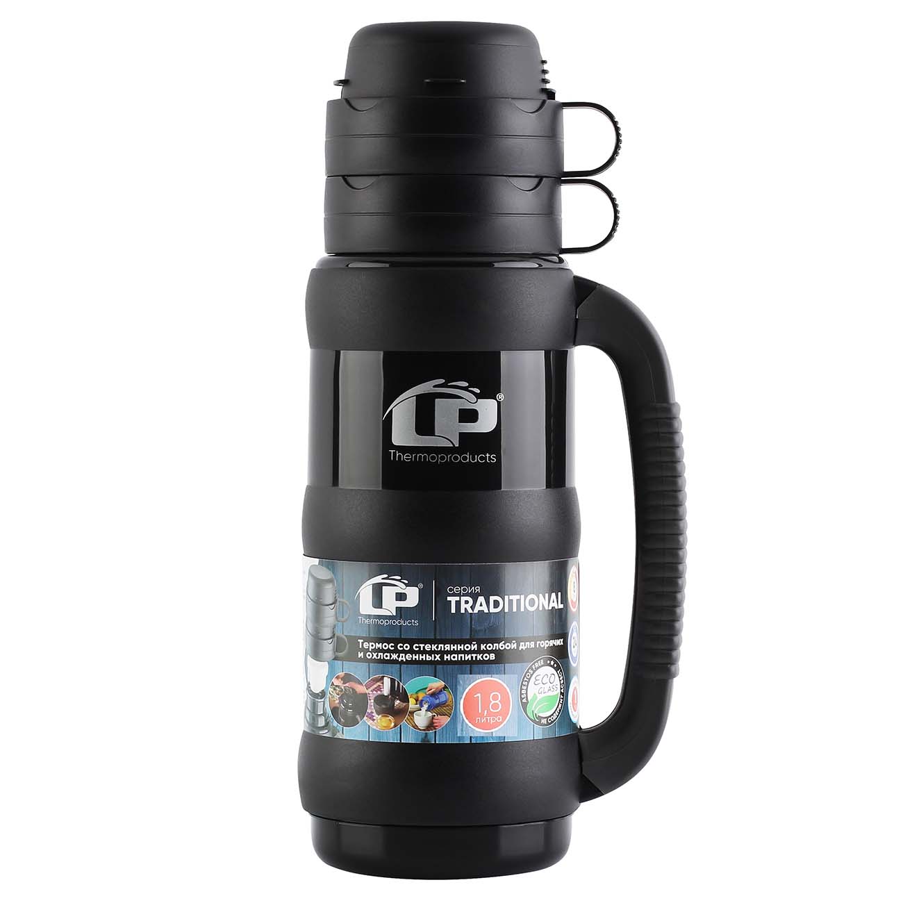 Термос LP Traditional 1,8л Black (62053) фото