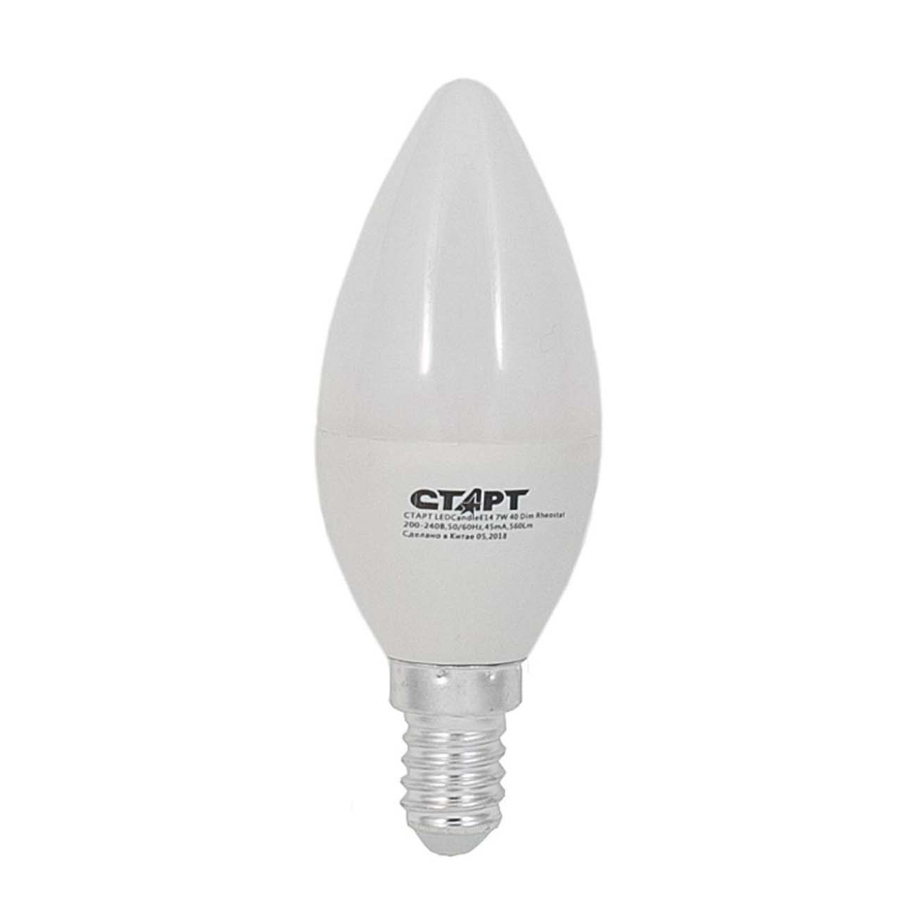Лампа LED Старт LED Candle E14 7W 40 Dim Rheostat фото