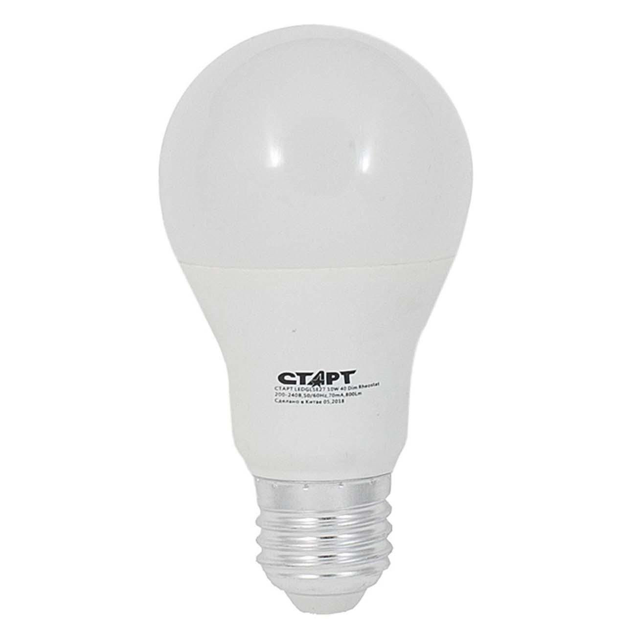 Лампа LED Старт LED GLSE27 10W40 Dim Step