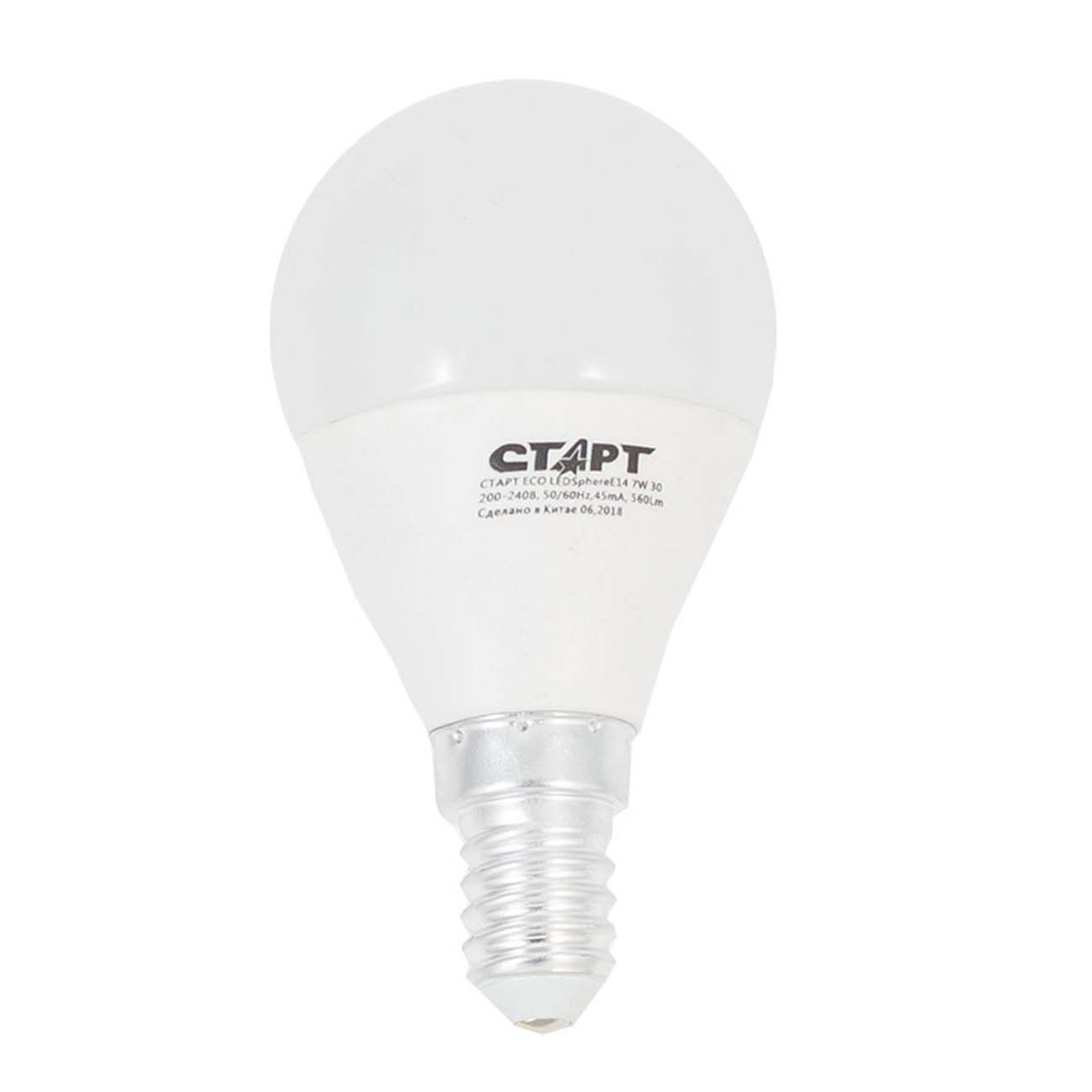 Лампа LED Старт ECO LED Sphere E14 7W30 фото