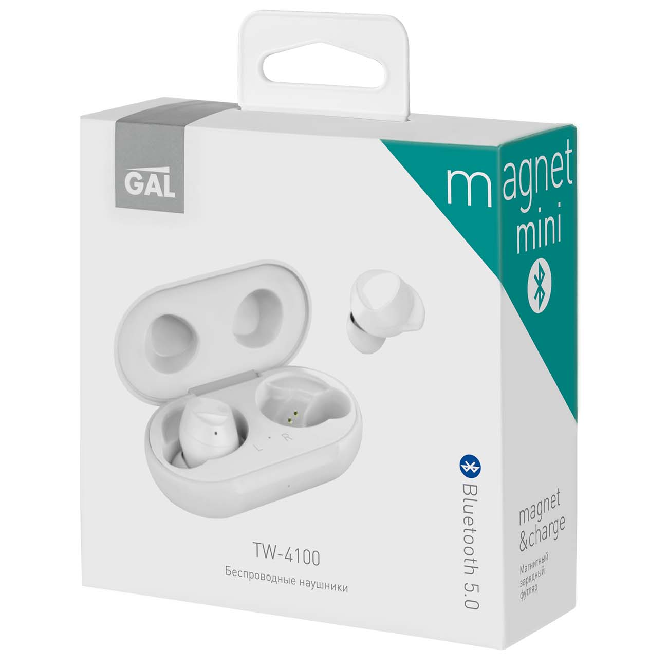 Наушники True Wireless Gal TW-4100 White фото