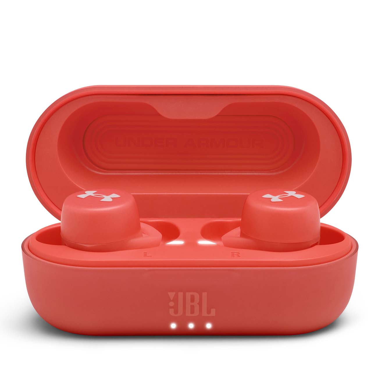 Спортивные наушники Bluetooth JBL Under Armour True Wireless Streak Red фото