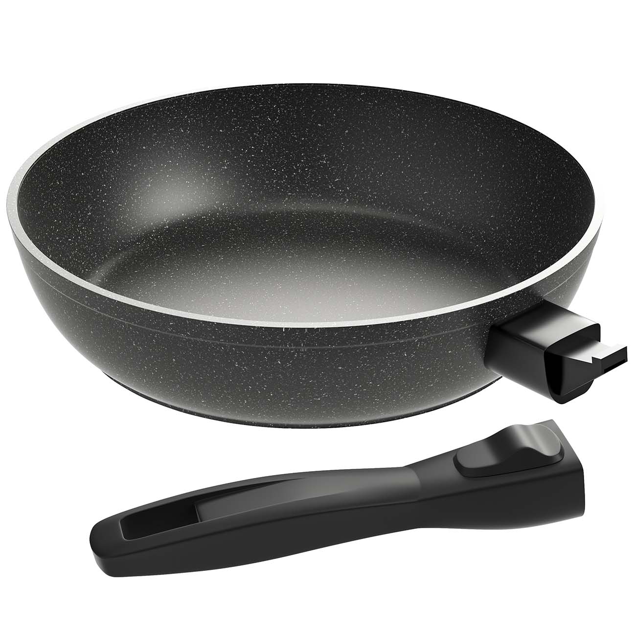 Сковорода (кованый алюминий) Inhouse FREYA 24см, съемная ручка (IHFR24RH)