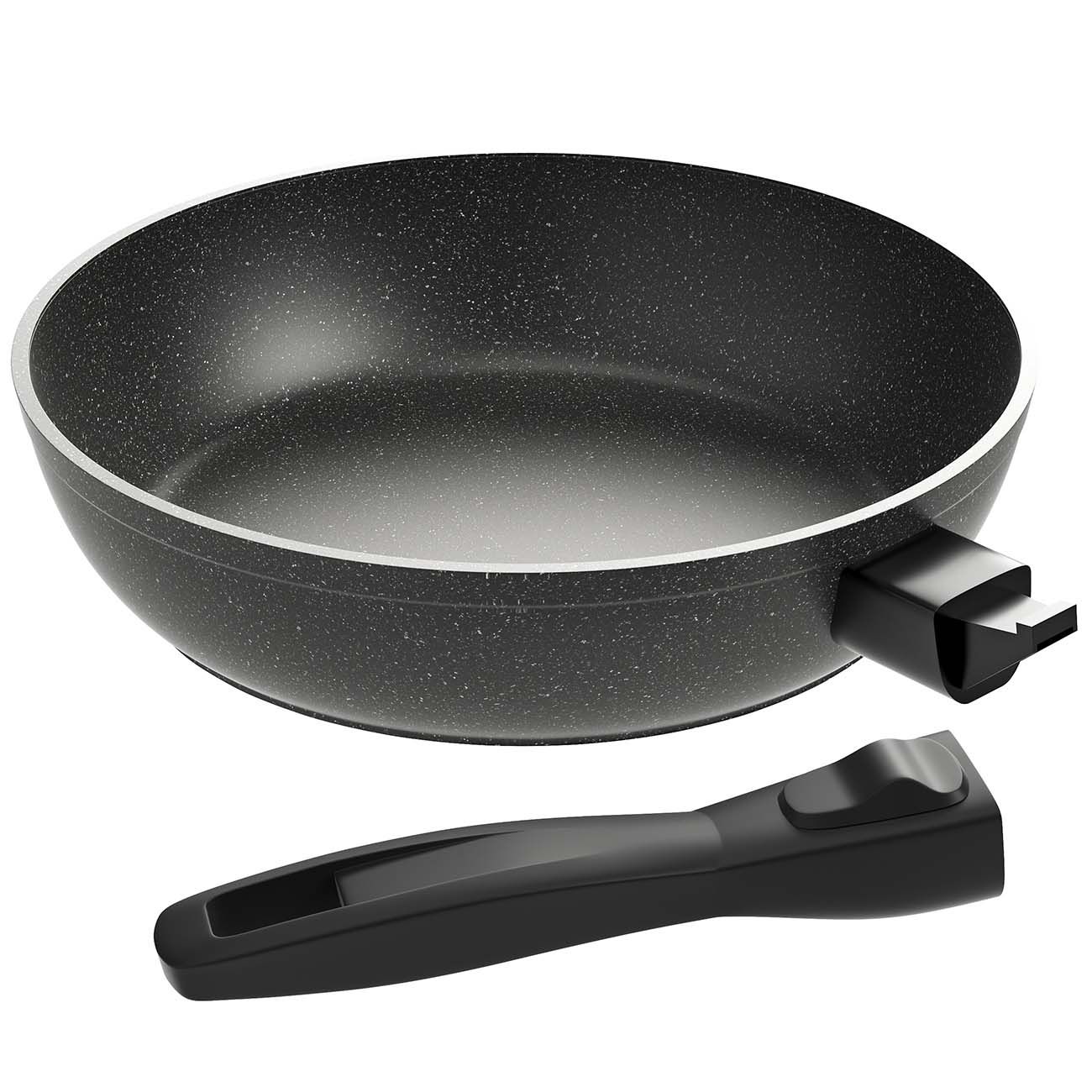 Сковорода (кованый алюминий) Inhouse FREYA 28см, съемная ручка (IHFR28RH)