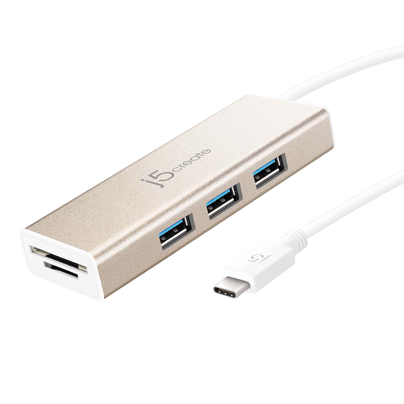 Разветвитель для компьютера j5create USB 3.1 Type-C - 3 USB Type-A 3.0 (JCH347) фото