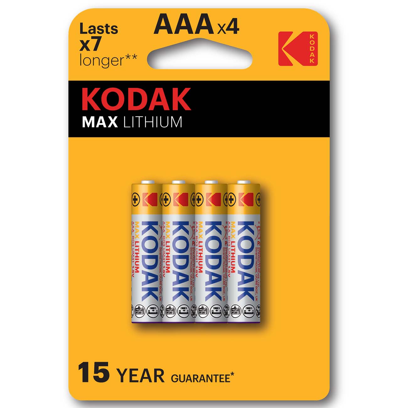 Батарея Kodak MAX FR03-4BL L92 LITHIUM (30411524) фото