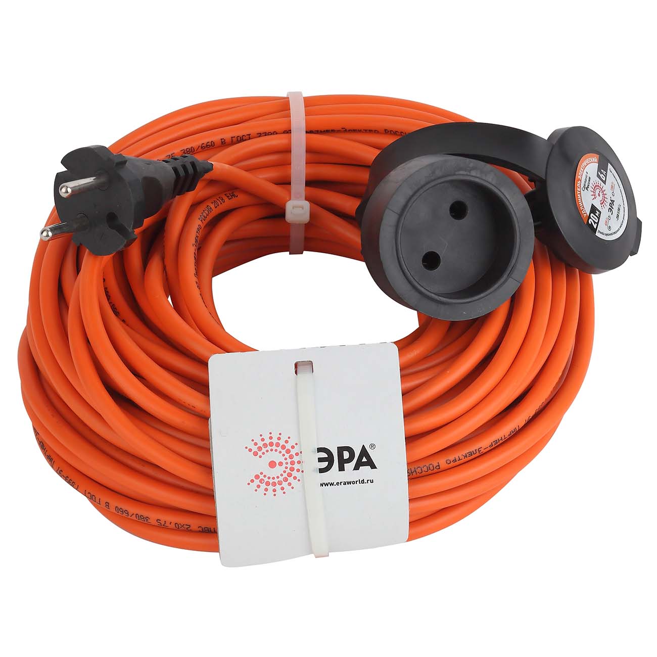 Удлинитель ЭРА UPx-1-2x0,75-20m-IP44 фото