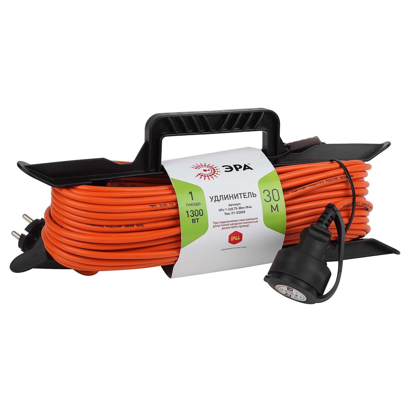 Удлинитель ЭРА UFx-1-2x0,75-30m-IP44 фото
