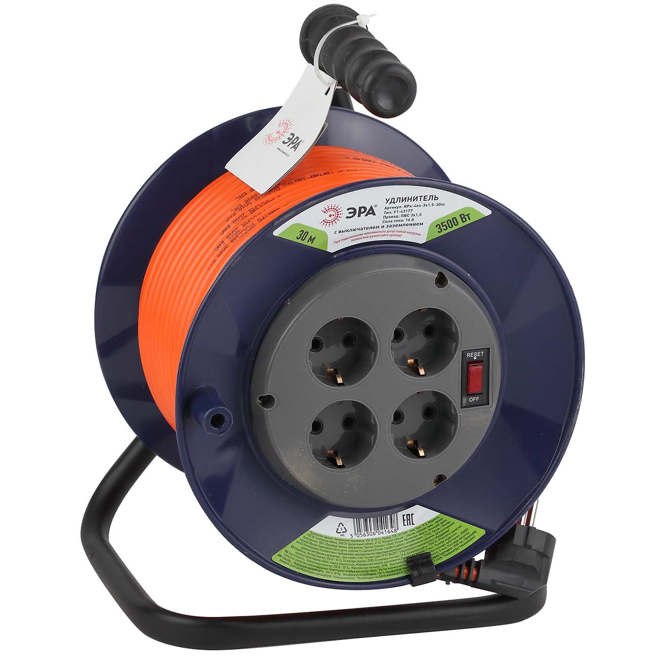 Удлинитель ЭРА RPx-4es-3x1,5-30m фото
