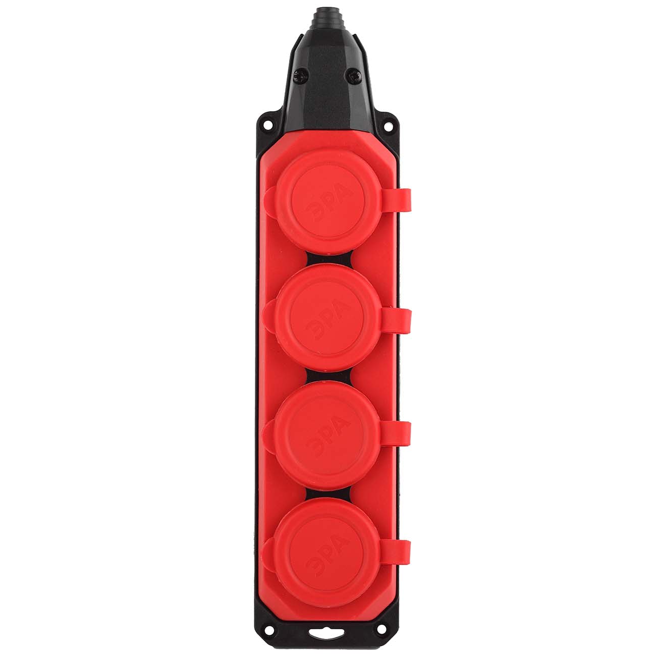 Колодка розеточная ЭРА K-4e-RED-IP44