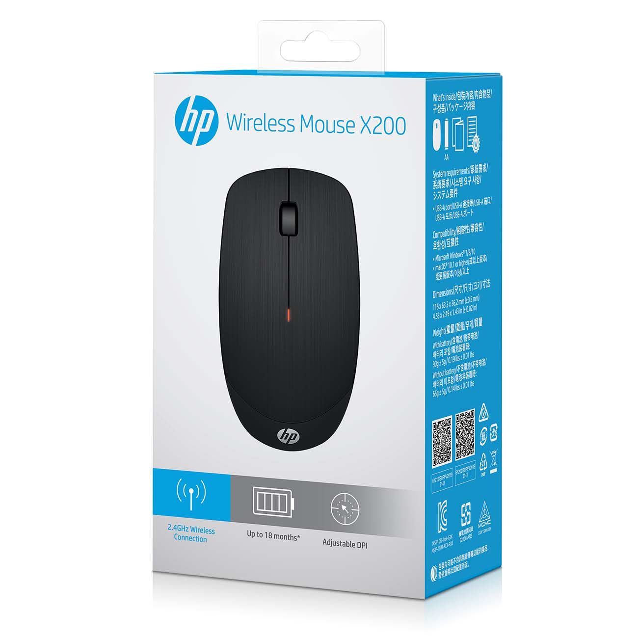 Мышь беспроводная HP X200 (6VY95AA#ABB)