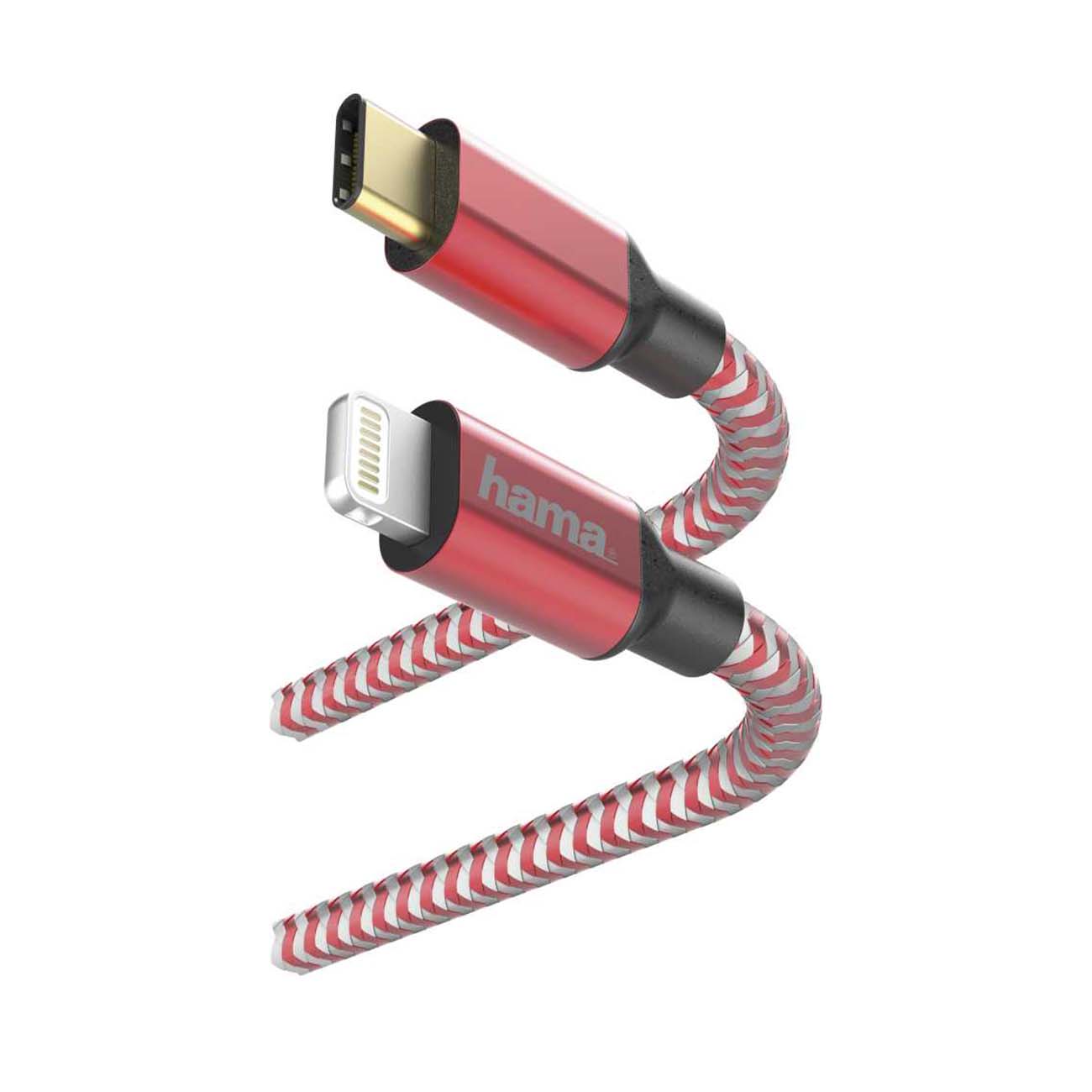 Кабель Hama 1,5 м Lightning USB Type-C Red (00183310) фото