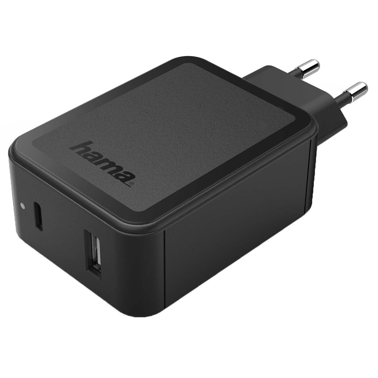 Сетевое зарядное устройство Hama PD/QC 3A+3A Black (00183321) фото