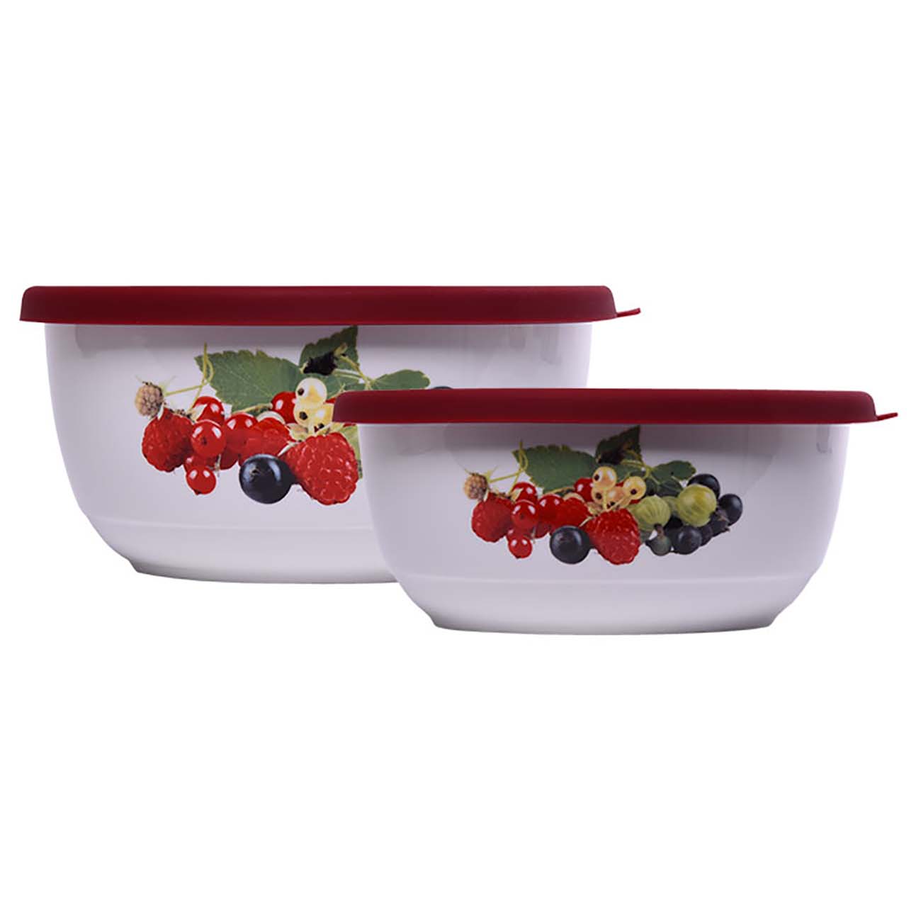 Набор салатников с крышкой Oursson Red (BS1888RC/RD)