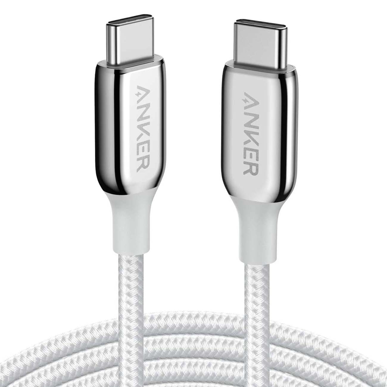 Кабель USB Type-C Anker PowerLine+III USB-C USB-C 2.0 6ft серебристый фото