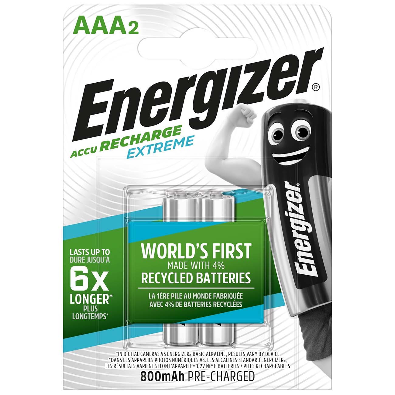 Аккумулятор Energizer AAA 800 мАч 2шт.(E300624302) фото
