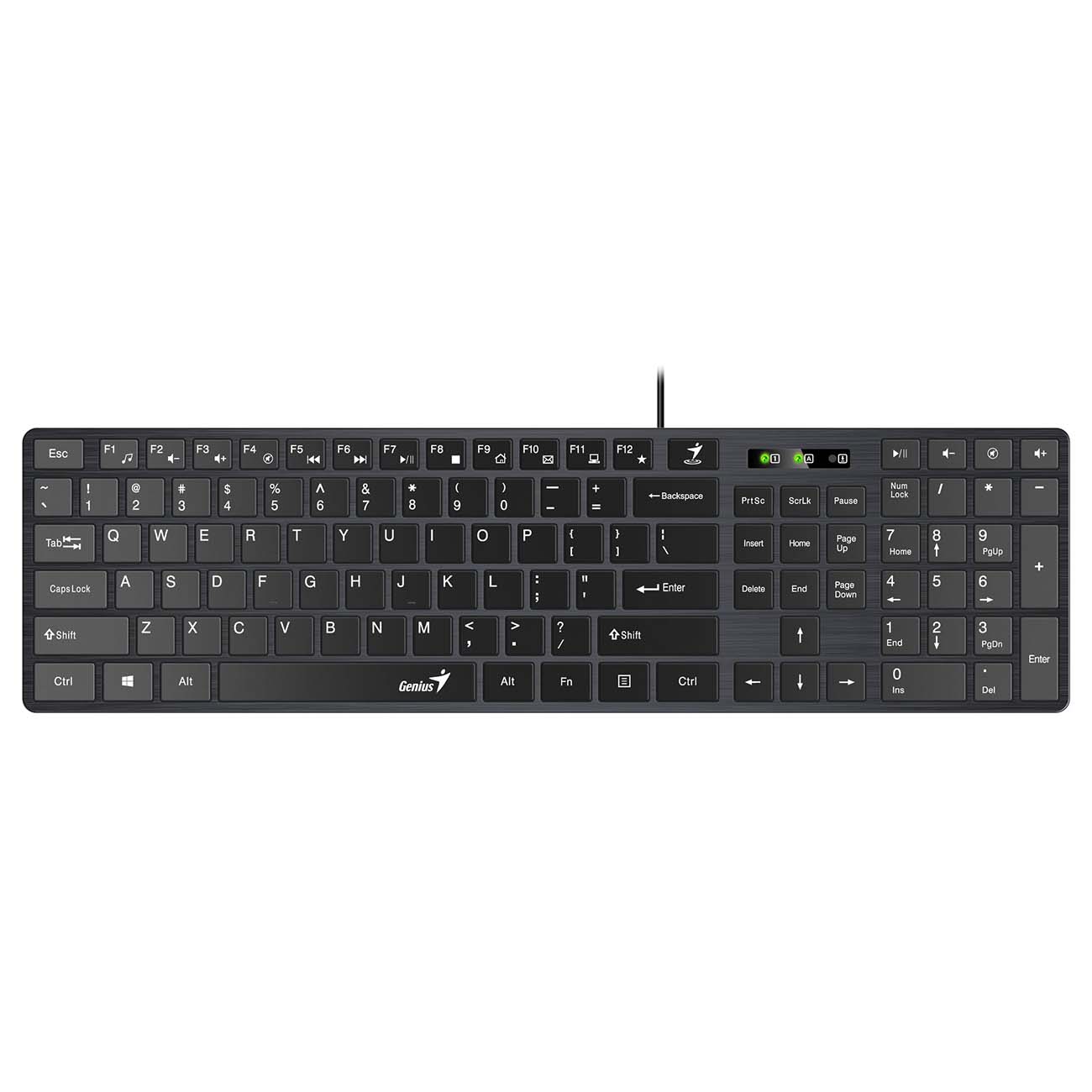 Клавиатура проводная Genius SlimStar 126 черный фото