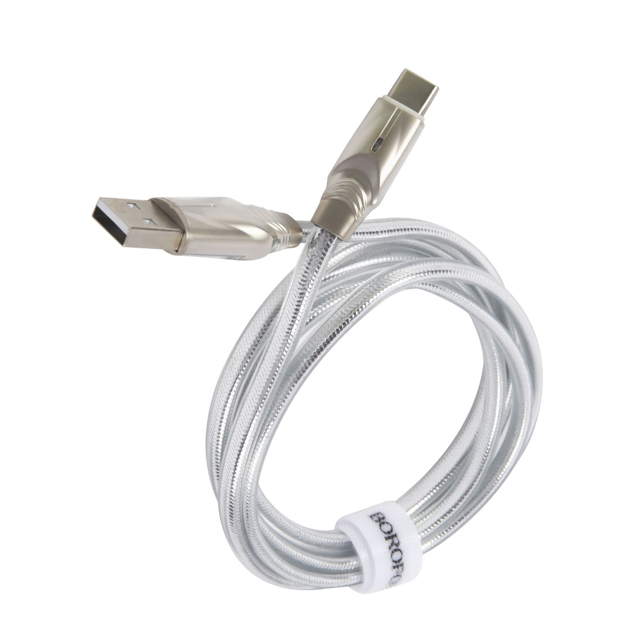 Кабель USB Type-C Borofone BU12 Synergy серебристый фото