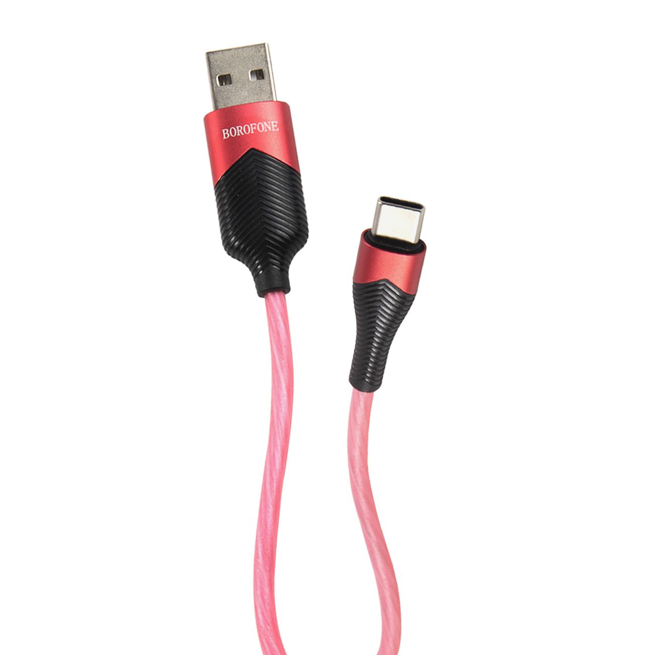 Кабель USB Type-C Borofone BU19 Streamer красный фото