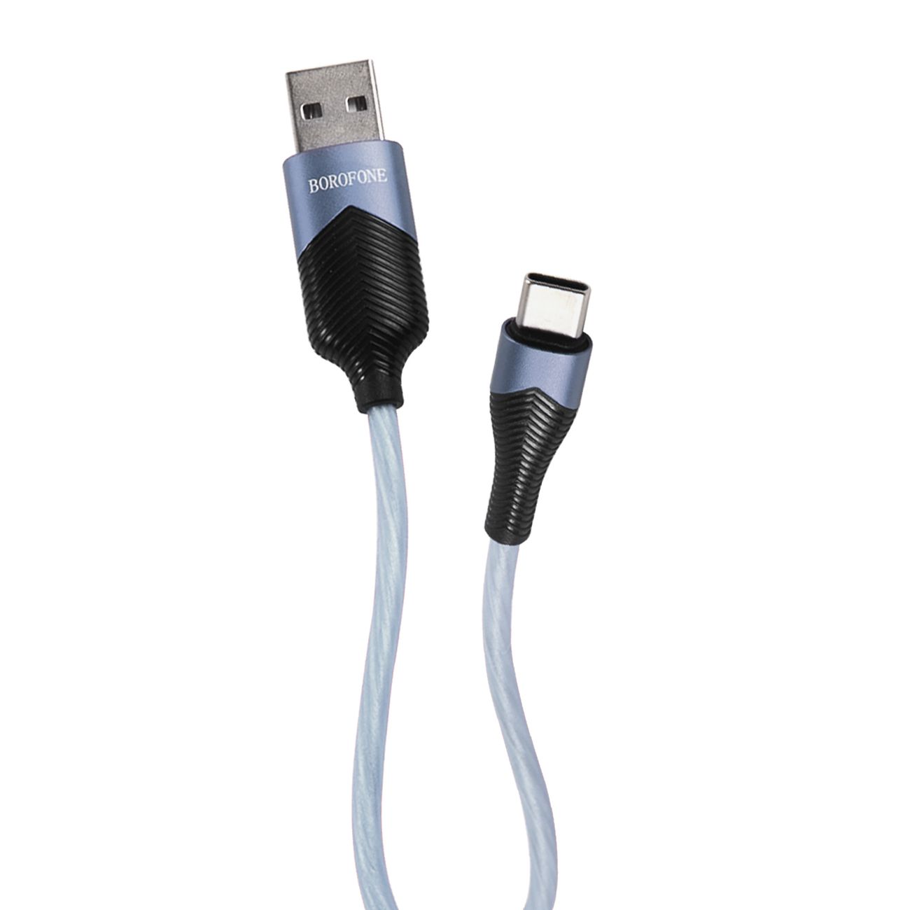 Кабель USB Type-C Borofone BU19 Streamer синий фото