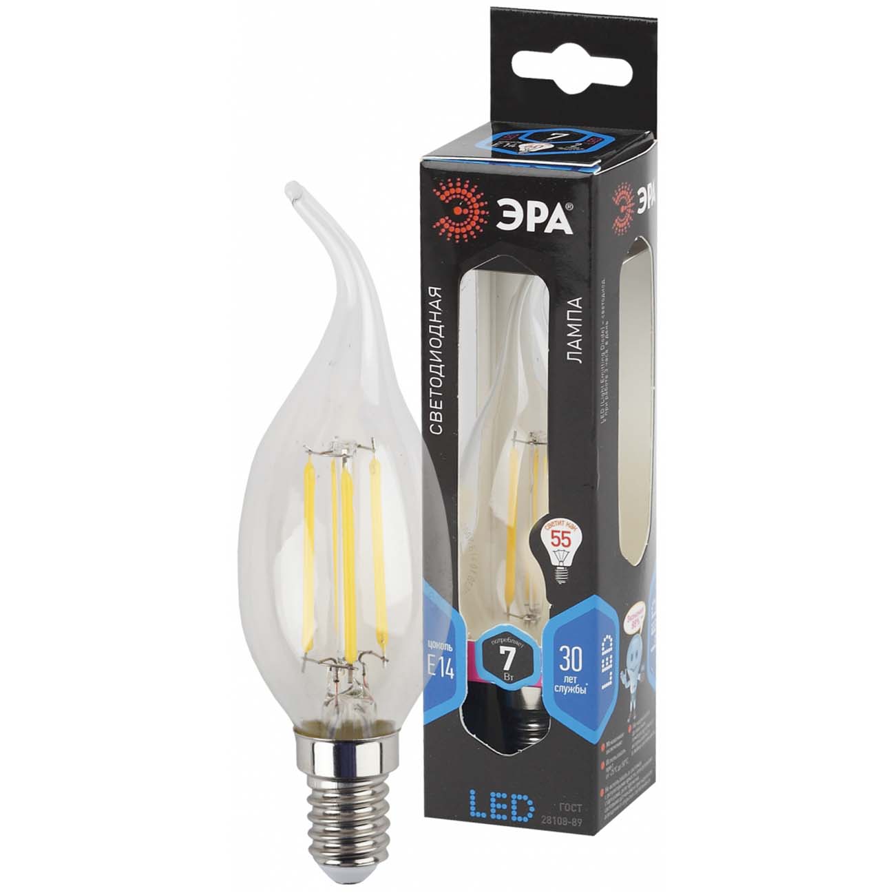 Лампа ЭРА F-LED BXS-7W-840-E14 фото