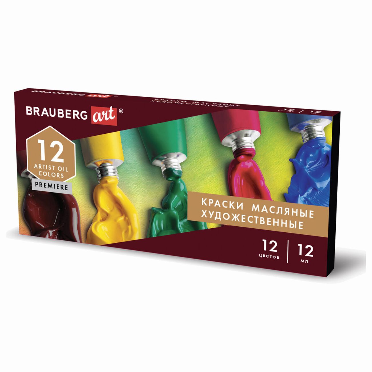 Краски Brauberg Art Premiere 12цв./12мл (191455)
