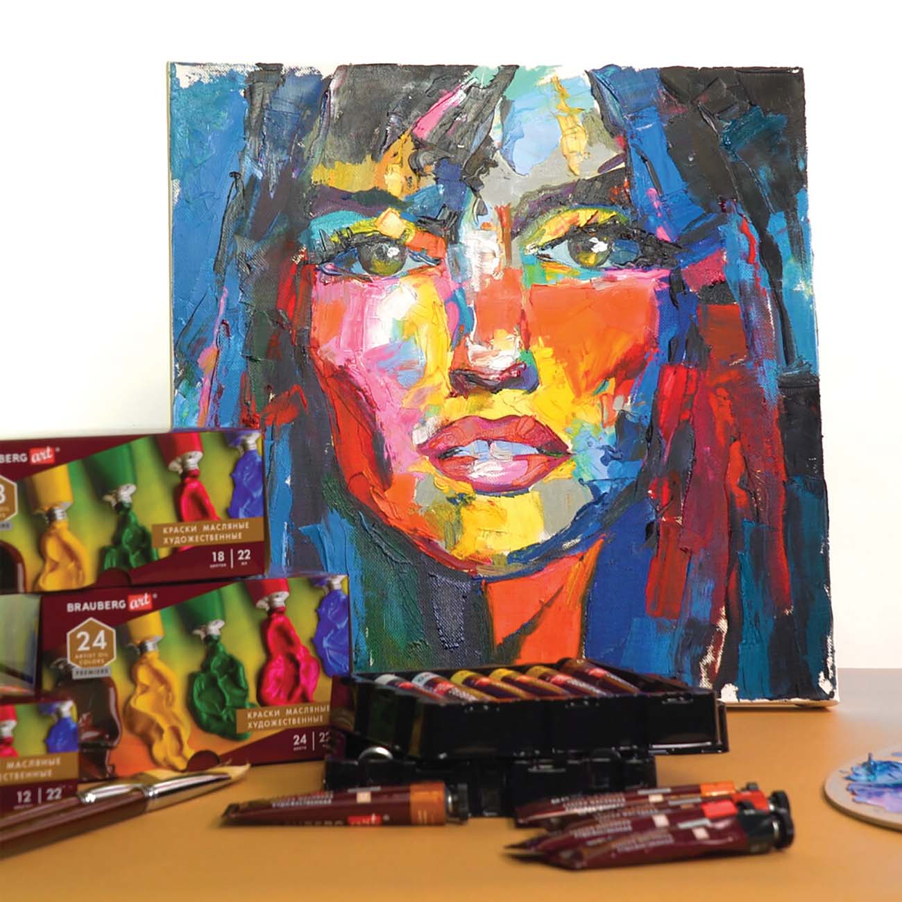 Краски Brauberg Art Premiere 18цв./12мл (191456)