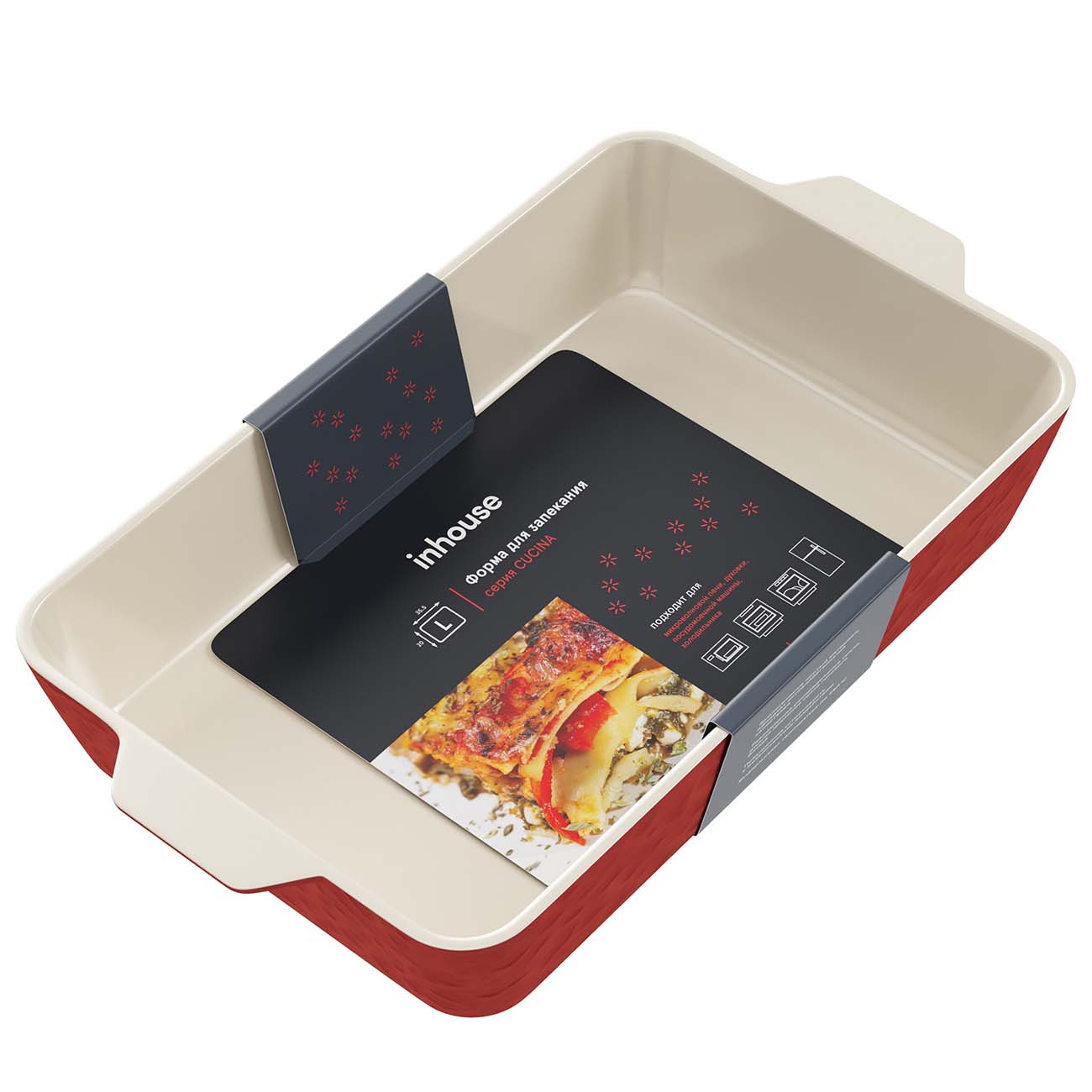 Форма для выпекания (керамика) Inhouse Cucina IHCERR6