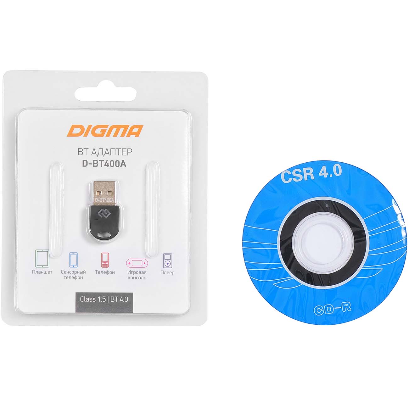 Bluetooth адаптер Digma D-BT400A