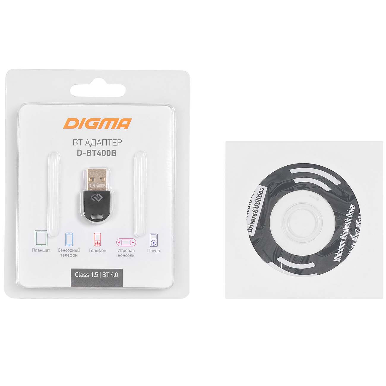 Bluetooth адаптер Digma D-BT400B