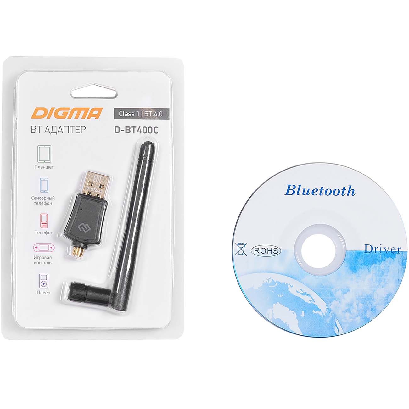 Bluetooth адаптер Digma D-BT400C