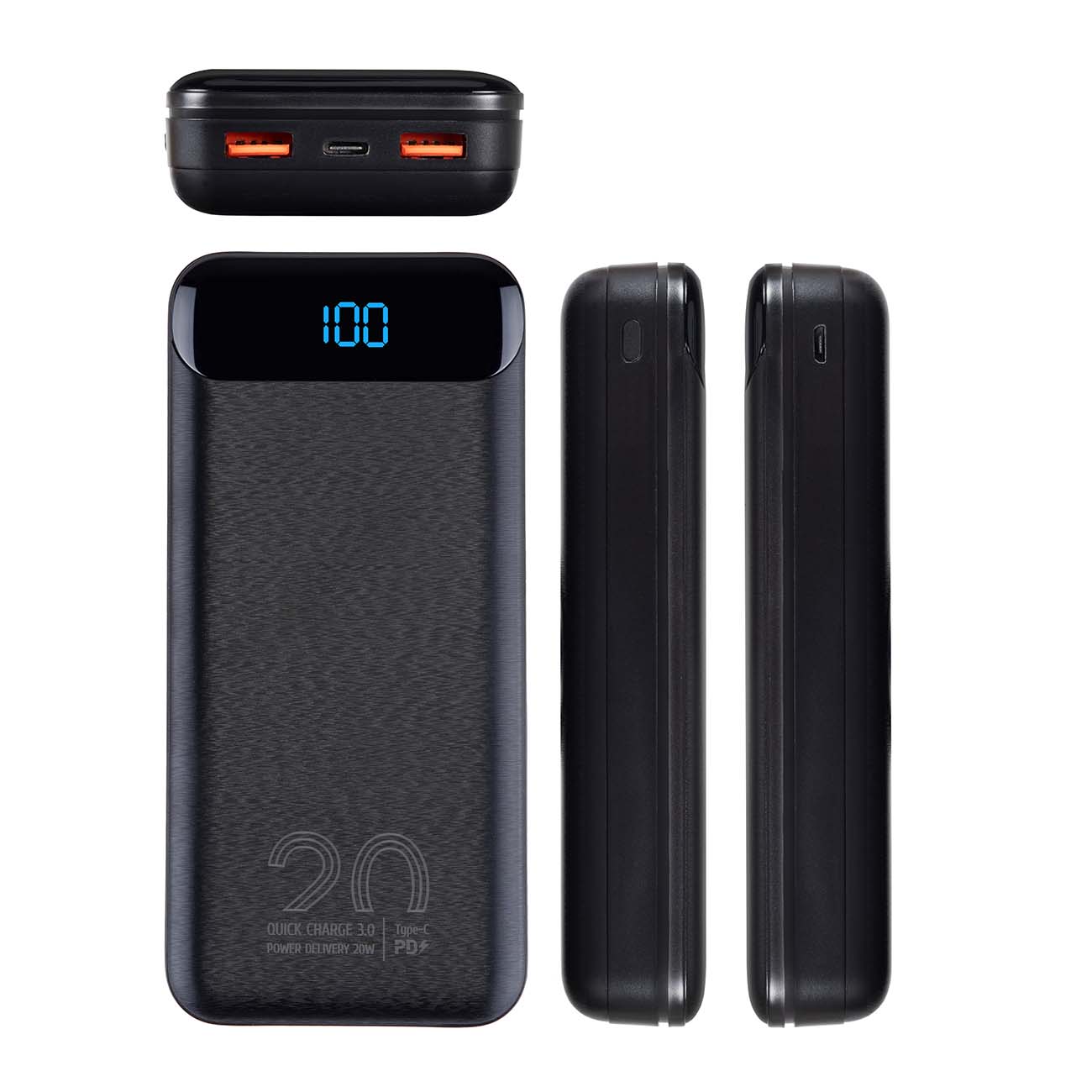 Внешний аккумулятор RIVACASE VA2580 (20000mAh) QC/PD черный