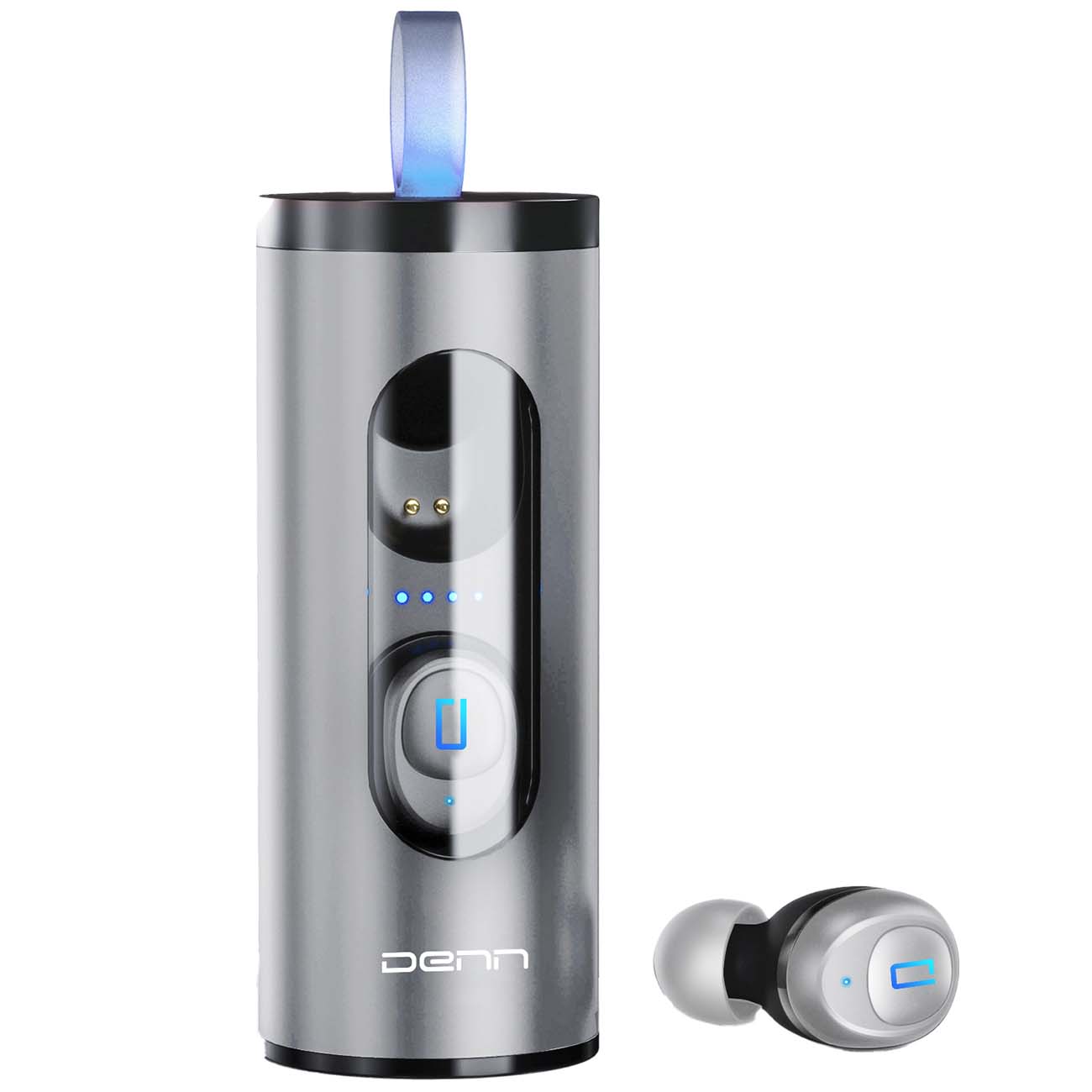 Наушники True Wireless Denn TWS One серебристый фото